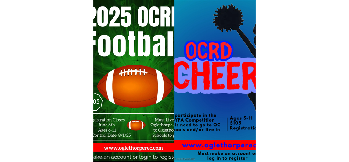 Youth Football and Cheer Registration is OPEN! 