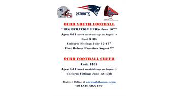 Football and Cheer Registration