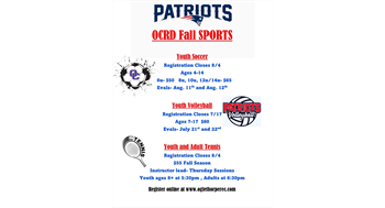 Soccer, Volleyball, and Tennis Registration is OPEN!